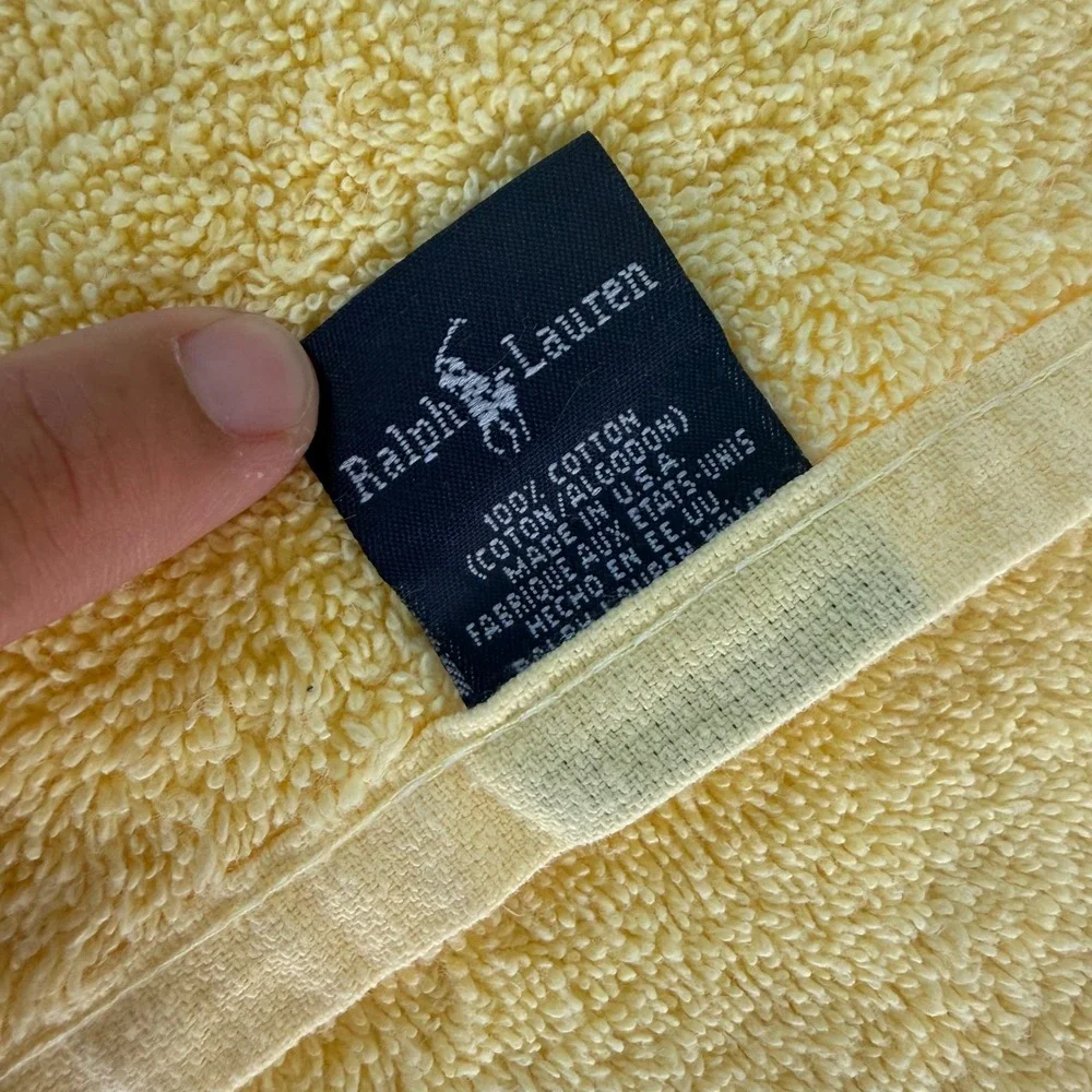 Vintage Ralph Lauren & St Marys Hand Towel Set 6pc Daffodil Yellow Floral USA